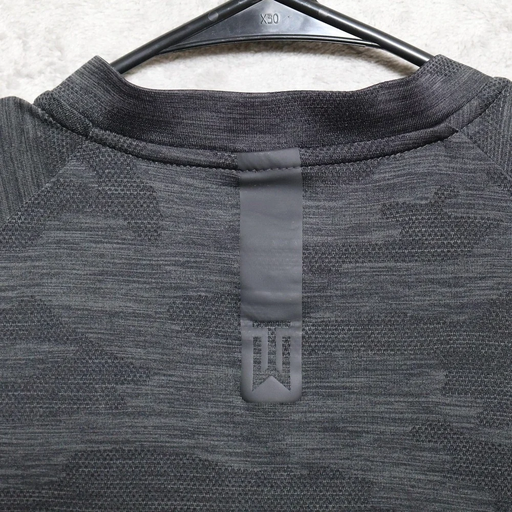 Nike Polo Shirt Mens Large Black Gray Camo Tiger Woods Golf Henley 932390-060 - Picture 5 of 11